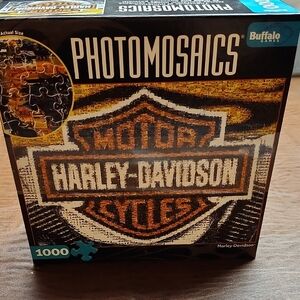 Harley-Davidson Black and Orange Photomosaic Puzzle